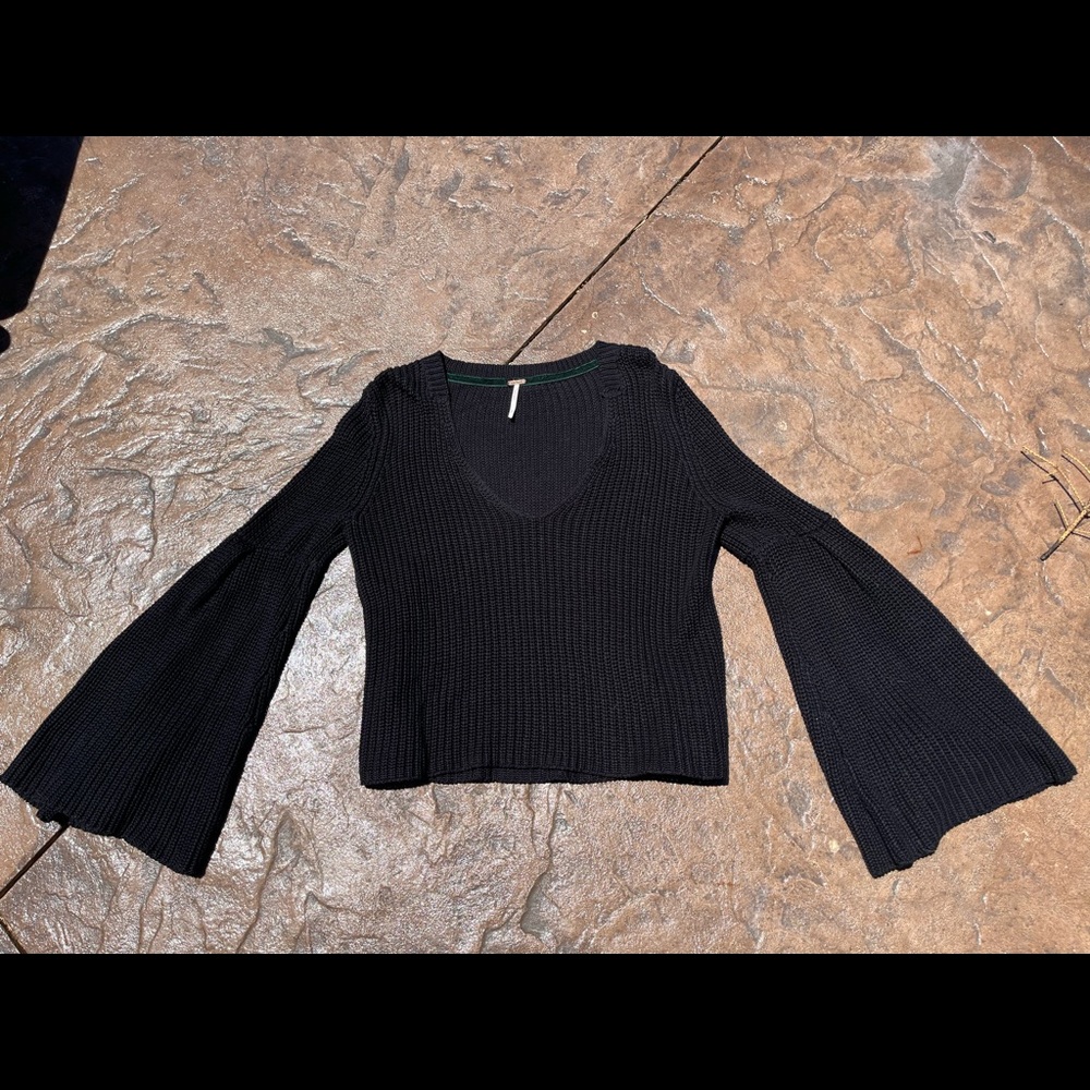 free people damsel black sweater